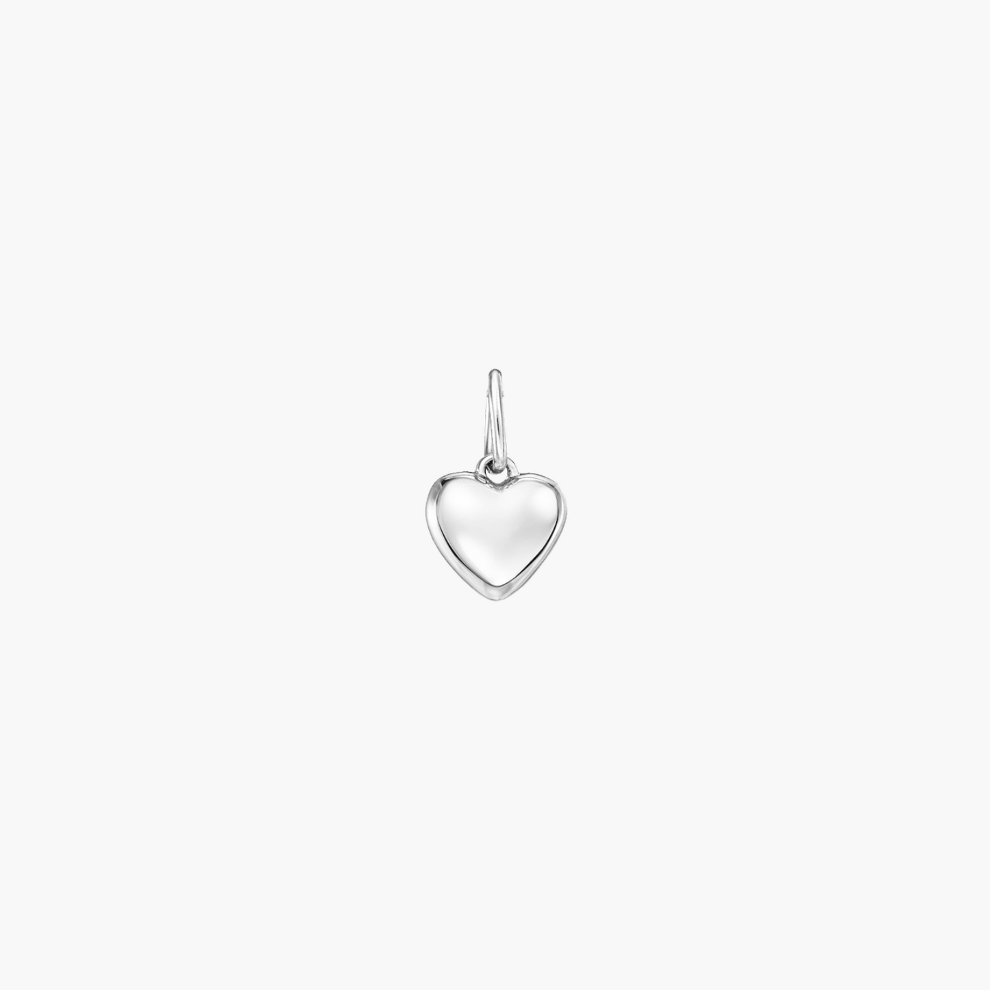 Herz aus Gold Charm in Silber Produkt Bild