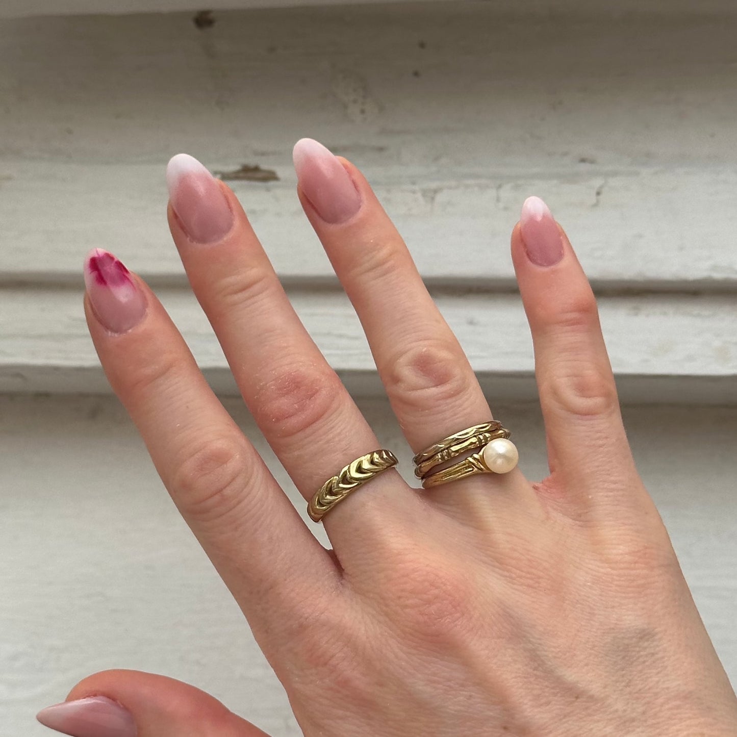 Drei Ringe an Hand