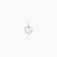Herz aus Gold Charm in Silber Produkt Bild