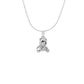Teddybär Kette in Silber auf weißem Hintergrund
