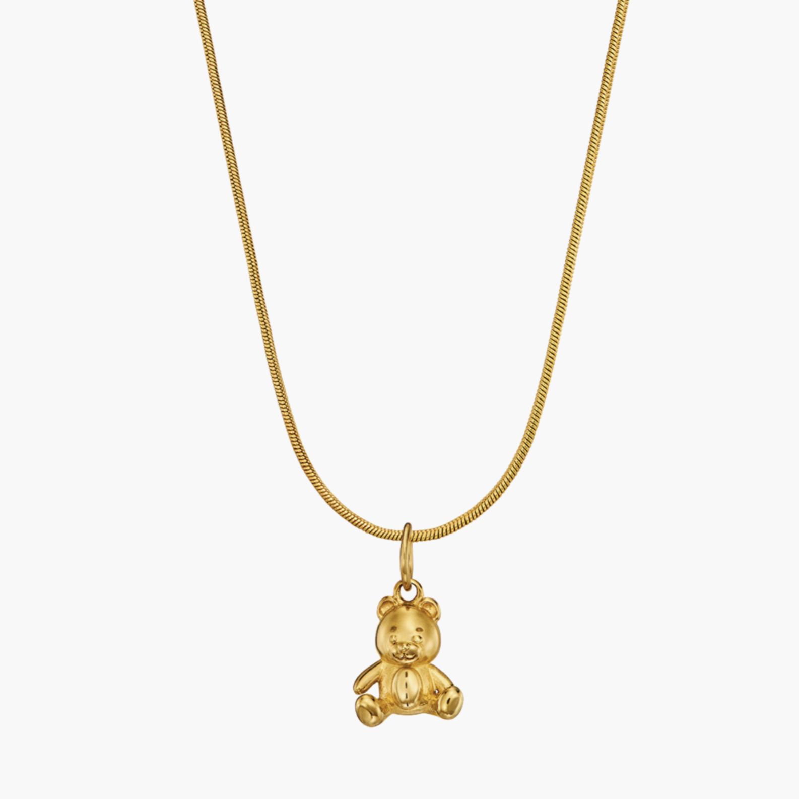 Halskette Teddy gold auf Hintergrund weiß