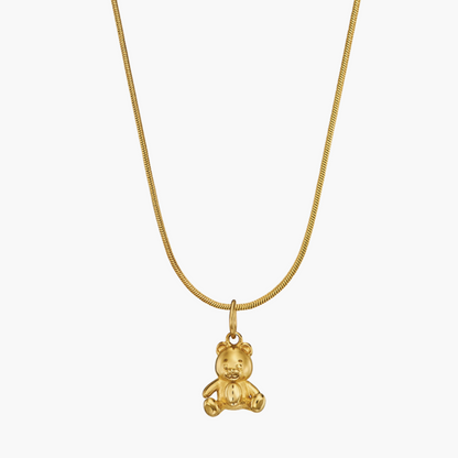 Halskette Teddy gold auf Hintergrund weiß